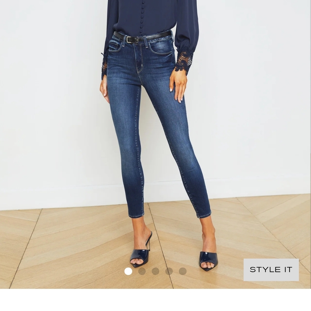L'AGENCE Dark Blue Skinny Jeans